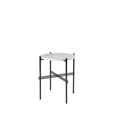 TS Black / White Marquina Marble Side Table