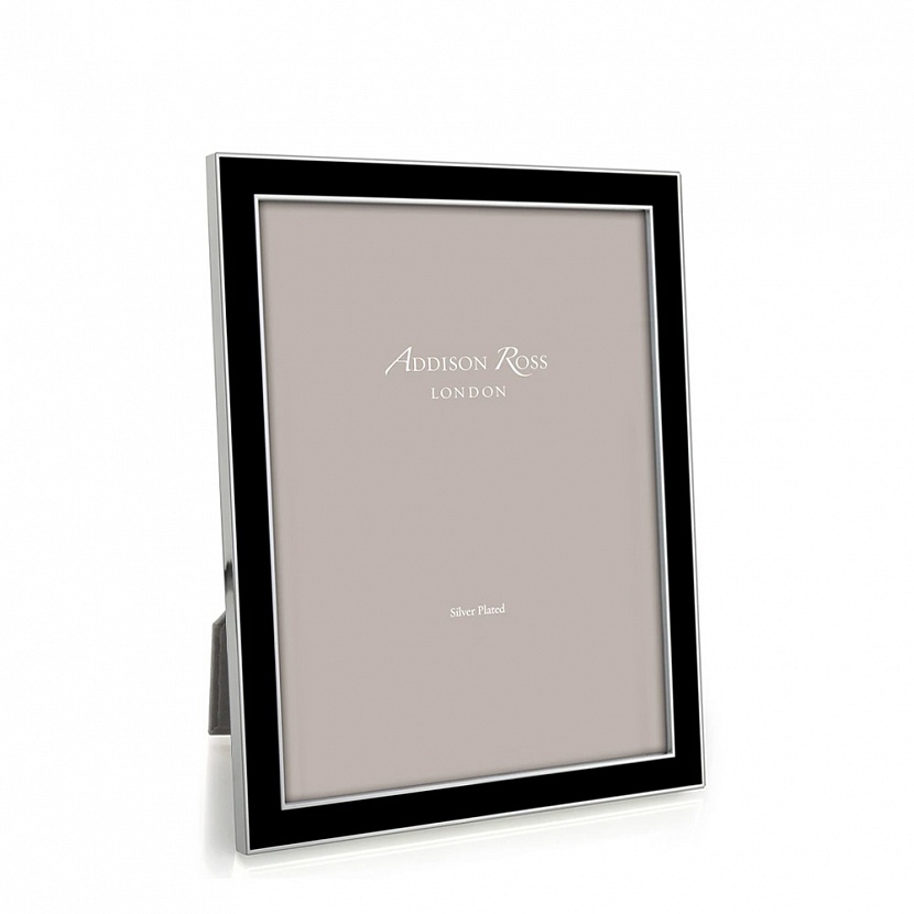 Black Enamel & Silver Frame 8x10