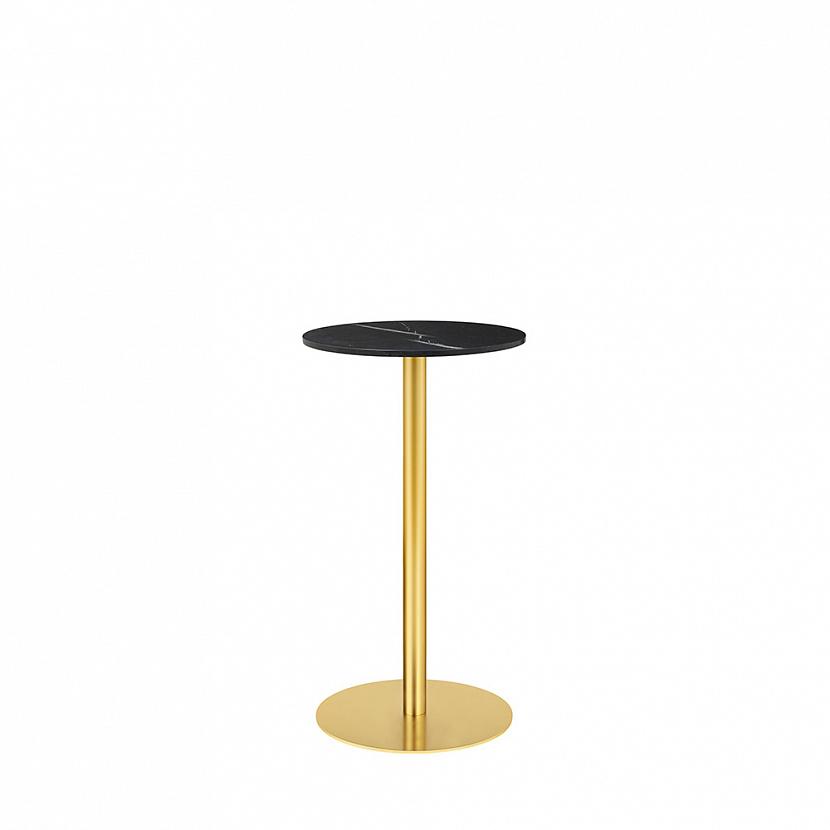 1.0 Ø60 Brass / Black Marble Bar table