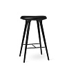 High Stool Black stained beech 74 cm