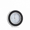 Black Croc Silver Silent Alarm Clock