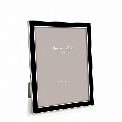 Black Enamel & Silver Frame 8x10