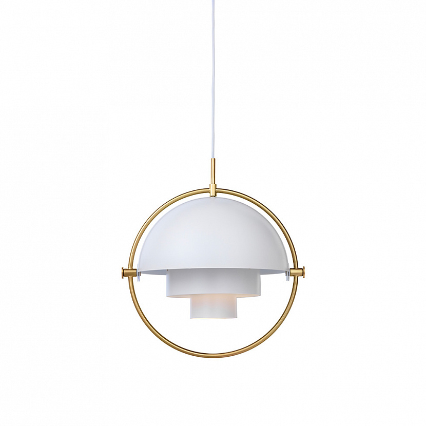 Multi-Lite Small Brass / White pendant