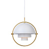 Multi-Lite L Brass / White pendant
