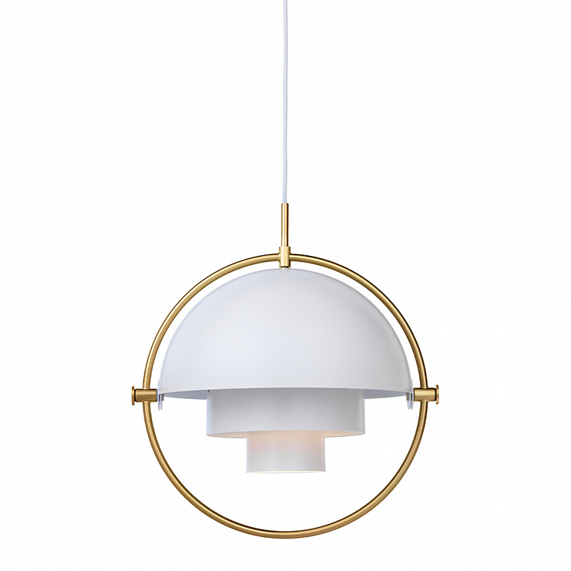 Multi-Lite L Brass / White pendant
