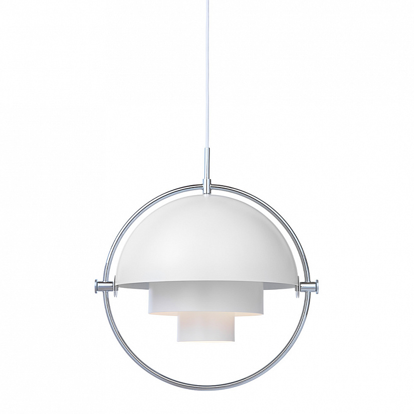 Multi-Lite L Chrome / White pendant
