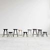 High Stool Dark stained beech 74 cm