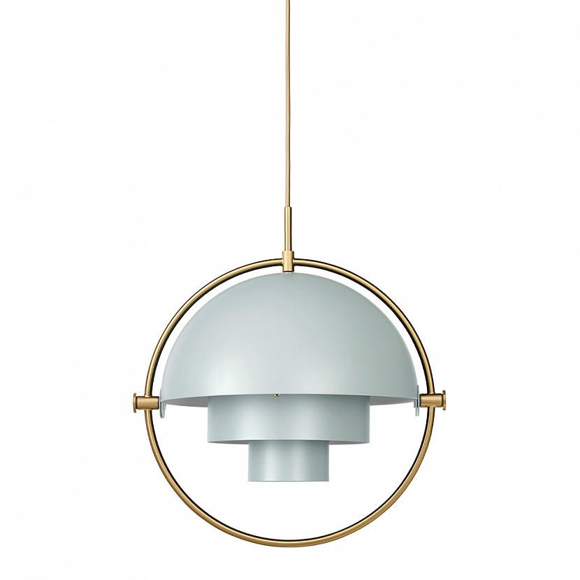 Multi-Lite L Brass / Sea Grey pendant