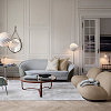 Adnet Ø100 Tan Leather Coffe Table