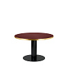 2.0 Ø125 Black / Cherry Red Glass Dining table