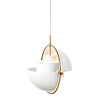 Multi-Lite L Brass / White pendant