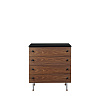 62 Walnut 4 drawer Dresser