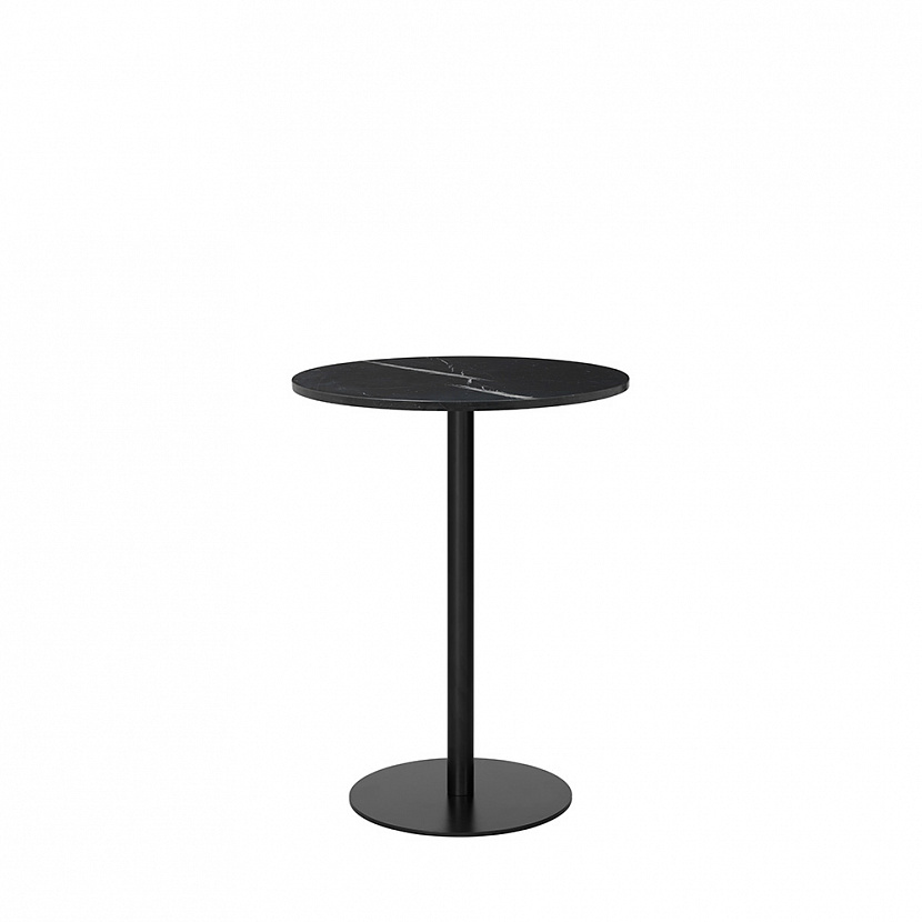 1.0 Ø80 Black / Black Marble Bar table