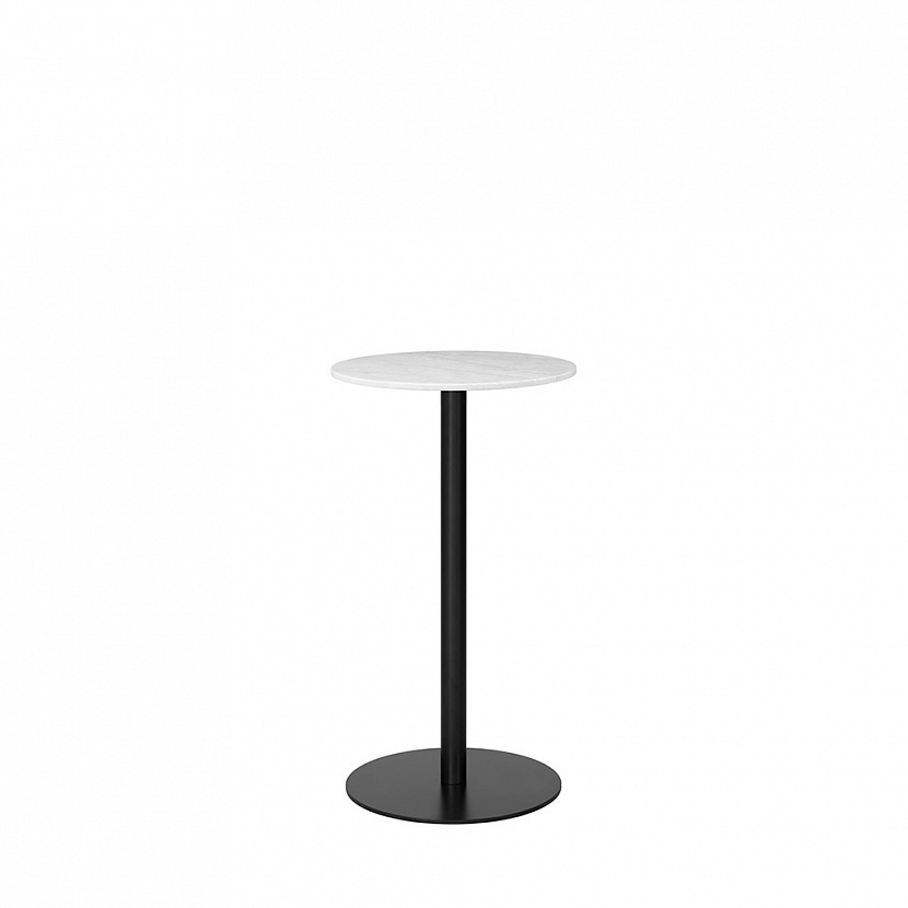 1.0 Ø60 Black / White Marble Bar table