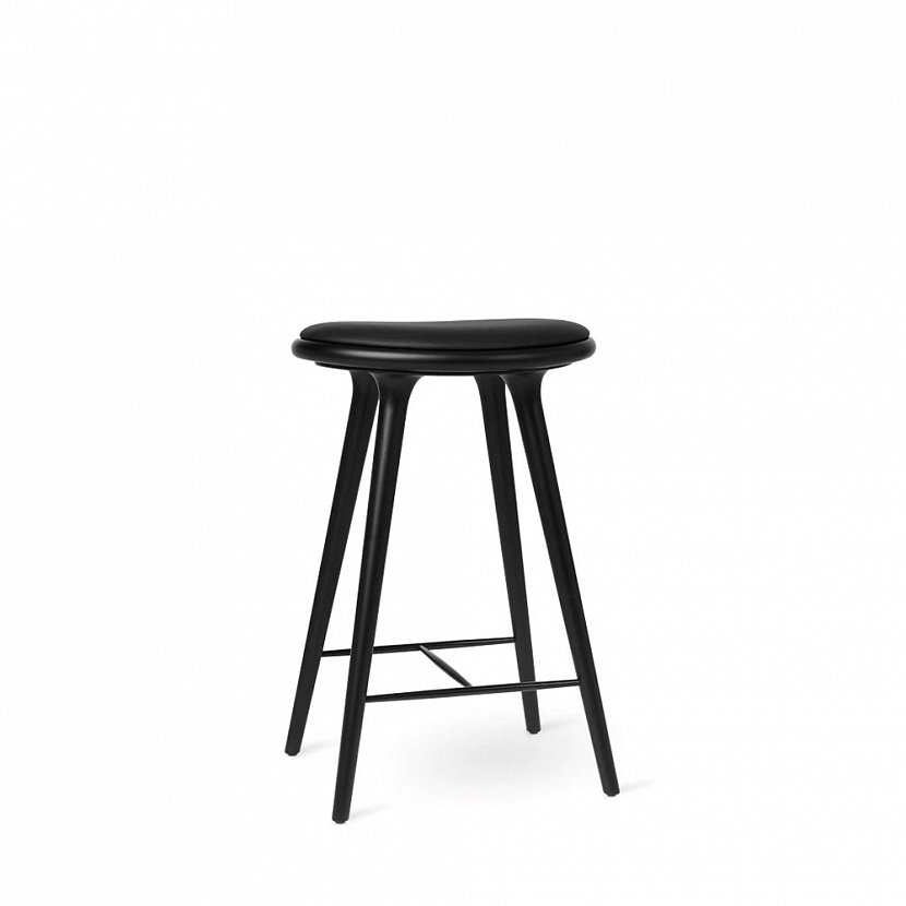 High Stool Black stained beech 69 cm