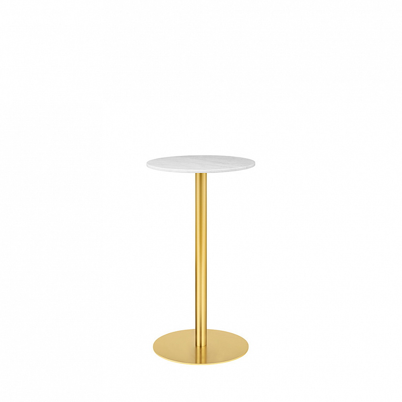 1.0 Ø60 Brass / White Marble Bar table