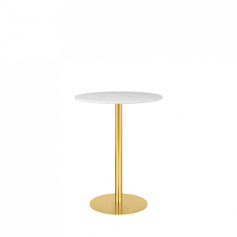 1.0 Ø80 Brass / White Marble Bar table